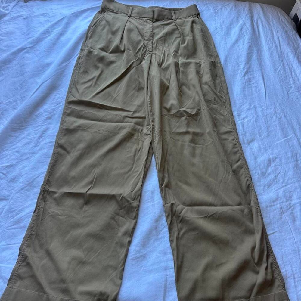 Tan wide leg pants with